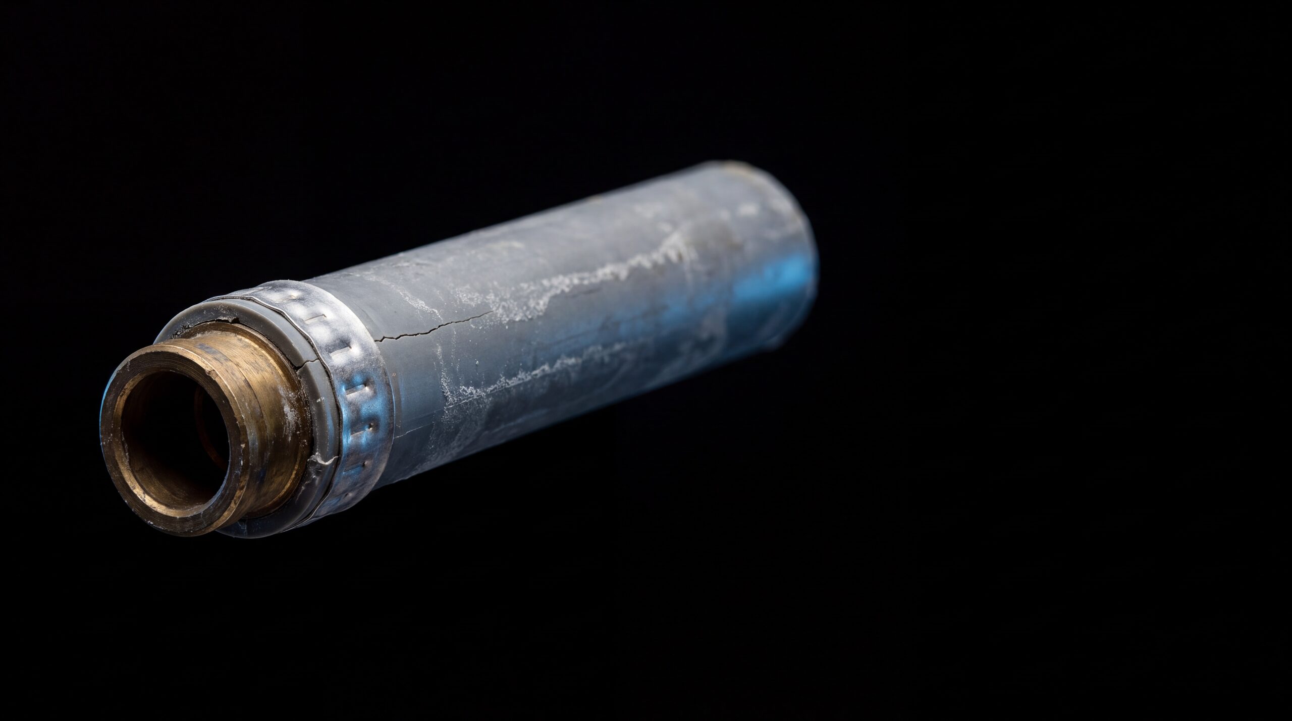 Polybutylene supply pipe at close range, the gray pipe insurers write letters about